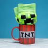 Kép 1/2 - ajándék; lifetrend.hu; bögre, zokni, Minecraft, bögre zoknival