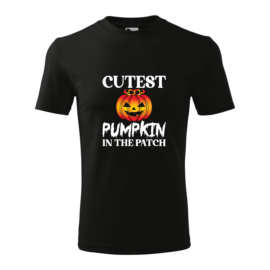 lifetrend.hu, póló, Halloween, fekete, felirattal, Cutest pumpkin in the patch  