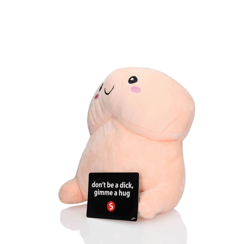 ÖLELHETŐ KÖVÉR PÉNISZ PLÜSS - 30CM (NATÚR)
