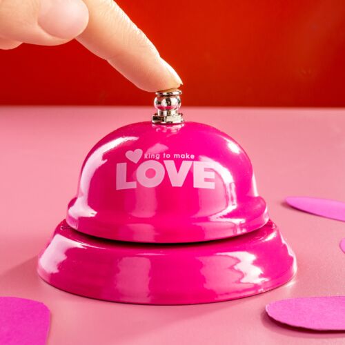 asztali csengő, csengő, harang, szerelem, rózsaszín, hívócsengő, hívó, vicces, ajándék