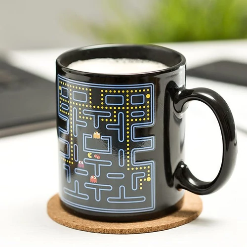 Retro arcade játék bögre, retro, arcade pac-mac, játék, gamer, videójáték, játék, bögre, ajándék