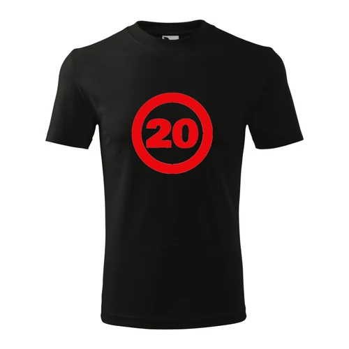 Szülinapos póló - 20 fekete pólón